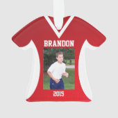 Soccer Sport Jersey Rouge avec photo (dos)