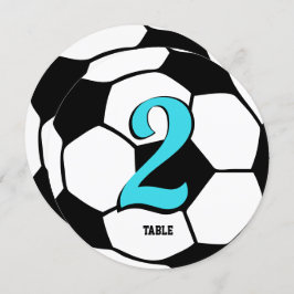 Soccer Sport Table Number Kaart
