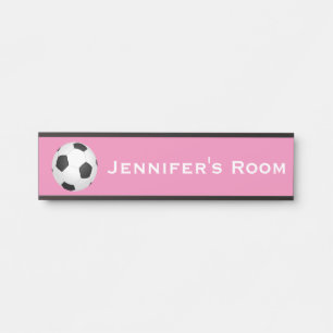 Soccer Sports Girl's Room Deurnaam Deurbordje