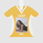 Soccer Sports Jersey Gold avec photo (dos)