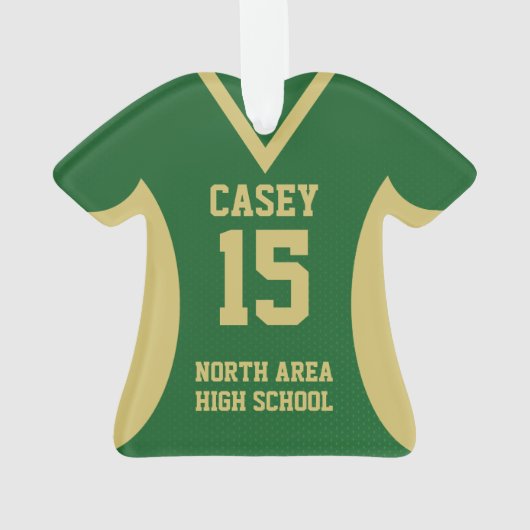 Soccer Sports Jersey Vert et or (dos)