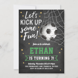 Soccer Sports Jeu Anniversaire Fête Invitation