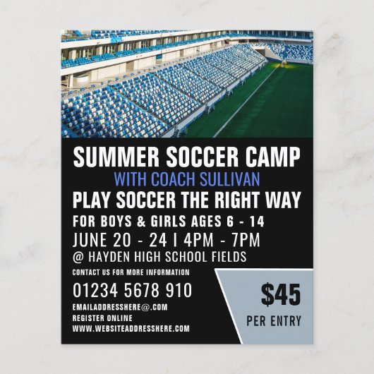 Soccer Stadium, Soccer Camp Adverteren Flyer (Voorkant)