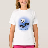 Soccer star add name and caption double-sided t-shirt (Voorkant)