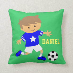 Soccer Star Boy Football Bedroom Gepersonaliseerd Kussen