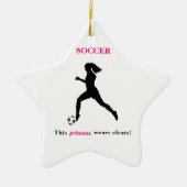 Soccer Star "Princess draagt cleats" Keramisch Ornament (Voorkant)