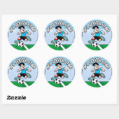Soccer Star Ronde Sticker (Vel)