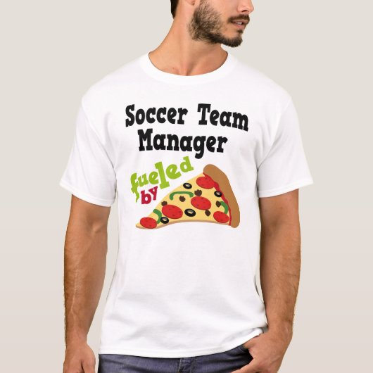 Soccer Team Manager (Funny) Pizza T Shirt (Voorkant)