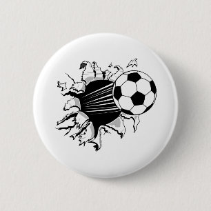 Soccer Tearout Ronde Button 5,7 Cm