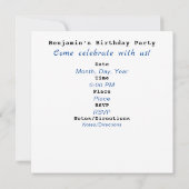 Soccer Thème Anniversaire Invitation HAMbWG (Dos)