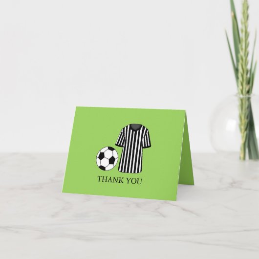 Soccer Thème Carte de remerciements (Devant)
