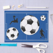 Soccer Theme Gift Tissue Paper Blue HAMbyWG Tissuepapier (Craft)