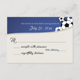 Soccer Theme Response Card RSVP Kaartje