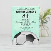 Soccer Thème Sports Invitation Anniversaire (Debout devant)