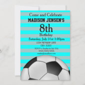 Soccer Thème Sports Invitation Anniversaire (Devant)