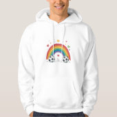 Soccer under the Valentines Rainbow Hoodie (Voorkant)