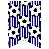 Soccer verjaardagscar coole jongens marinepartij vlaggetjes (Eerste vlag)