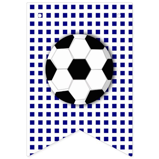 Soccer verjaardagscar coole jongens marinepartij vlaggetjes (Derde vlag)