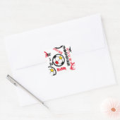 SOCCER VIERKANTE STICKER (Envelop)