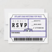 SOCCER VIP REPONSE CARD Bar Bat mitzvah Invitation (Devant)