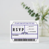 SOCCER VIP REPONSE CARD Bar Bat mitzvah Invitation (Debout devant)