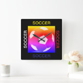 Soccer Wall Clock Vierkante Klok (Huis)