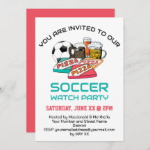 SOCCER WATPARTIE Invitation