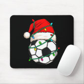 Soccer With Santa Hat Funny Christmas Xmas Gift  Muismat (Met muis)