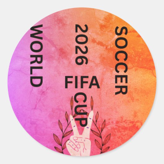 SOCCER WORLD CUP 2026 RONDE STICKER (Voorkant)