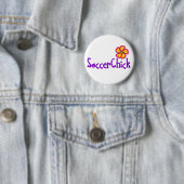 SoccerChick FlowerDark Ronde Button 5,7 Cm (In situ)