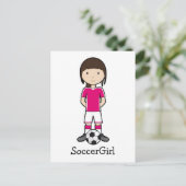 SoccerGirl Briefkaart (Staand voorkant)