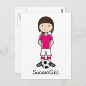 SoccerGirl Briefkaart (Voorkant / Achterkant)