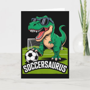 Soccersaurus Dinosaur T-rex Voetbal Keeper Speler Kaart