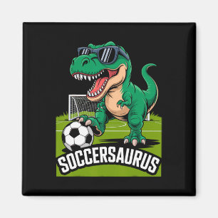 Soccersaurus Dinosaur T-rex Voetbal Keeper Speler Magneet