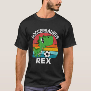 Soccersaurus Rex Soccer Dinosaur voor jongens Kind T-shirt