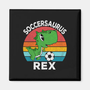 Soccersaurus Rex Voetbal Dinosaurus Voor Jongens K Magneet