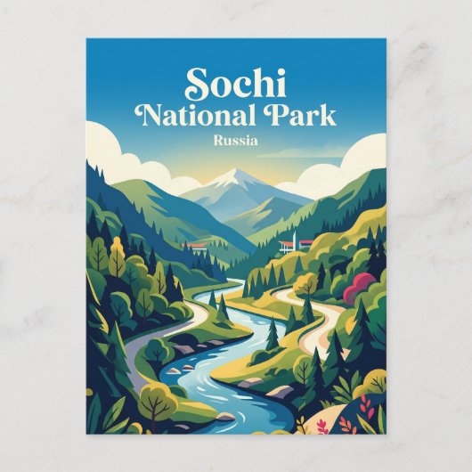 Sochi Nationaal Park Rusland Briefkaart (Voorkant)