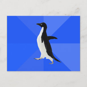 Sociaal Awkward Penguin ("Aanpassen" om tekst toe Briefkaart