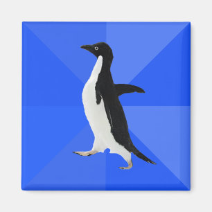Sociaal Awkward Penguin ("Aanpassen" om tekst toe  Magneet