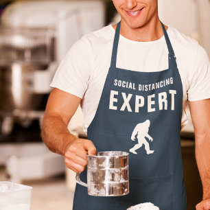 Sociaal Distantie-expert Sasquatch Grappig Schort