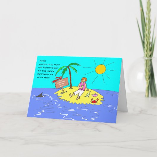 Sociaal Distantiëren Vrouwelijke Grappige Cartoon  Kaart (Voorkant)