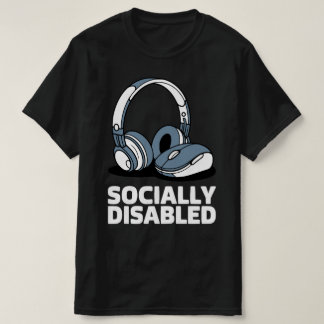 Sociaal gehandicapte gamer leven t-shirt