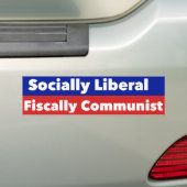Sociaal-liberale communistische Bumpersticker (Op auto)