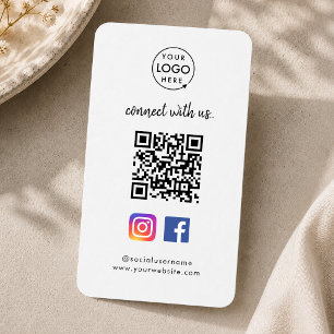 Sociaal Media Zakelijke Kaart Instagram Facebook Visitekaartje