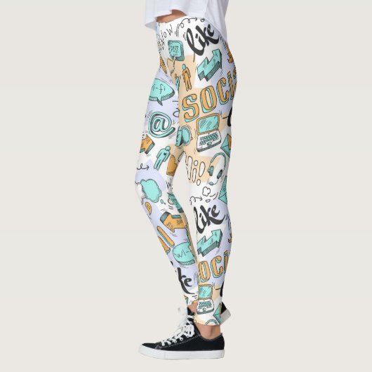Sociaal mediatroon leggings (Links)