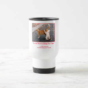 Sociaal netwerk voor katten reisbeker