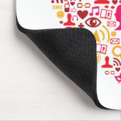 Sociaal netwerkhart muismat (Hoek)