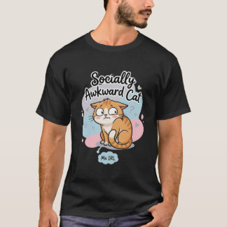 Sociaal Ongeschikte Katte T-shirt | Introverte Kat