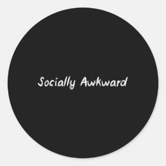 Sociaal onhandig voor verlegen angstig ronde sticker