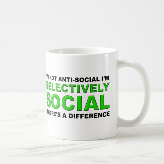 Sociaal Selectief Grappige Mok (Rechts)